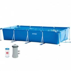 Pileta Estructural Rectangular INTEX 450 x 220 x 84 Cm 7127L C/Bomba 25343/5