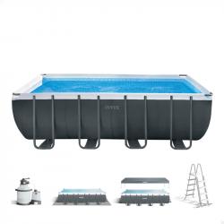 Pileta Estructural Rectangular INTEX Ultra Xtr 549 x 274 x 132 Cm C/Bomba + Acce