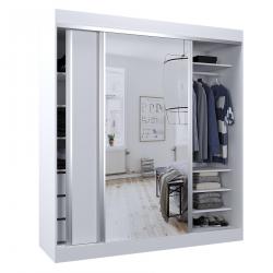 Placard CORSA Ropero Vestidor 180x200 con espejo Blanco