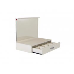 Tocador Maquillador CORSA con Espejo y Cajon Flotante Blanco