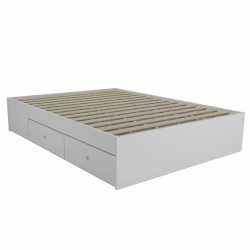 Cama con 4 Cajones CORSA 140 cm Blanco
