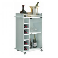Mesa de arrime CORSA con bodega blanco