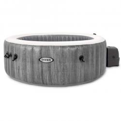 Spa Jacuzzi inflable INTEX Burbuja terapia madera gris 196 X 71CM 25061/4