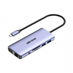 Adaptador hub hiksemi multifuncion tipo c 11 en 1 ds11