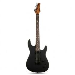 Guitarra Eléctrica Profesional Newen Super Strato Color Black Wood