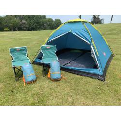 Carpa foco combo 2 sillas +2 bolsas dormir + 2 mochilas