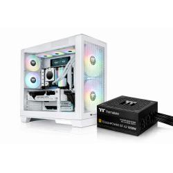 Gabinete c/fuente view 390 + 1050w 80 plus gold (white edition)