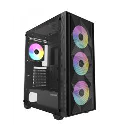 Gabinete gamer raidmax vector v217 black argb tg
