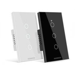 Tecla Hunnox Smart Tactil 3 Canales Compatible Google Alexa Color Blanco
