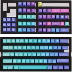 Ducky keycap set azure sa us abs seamless double shot